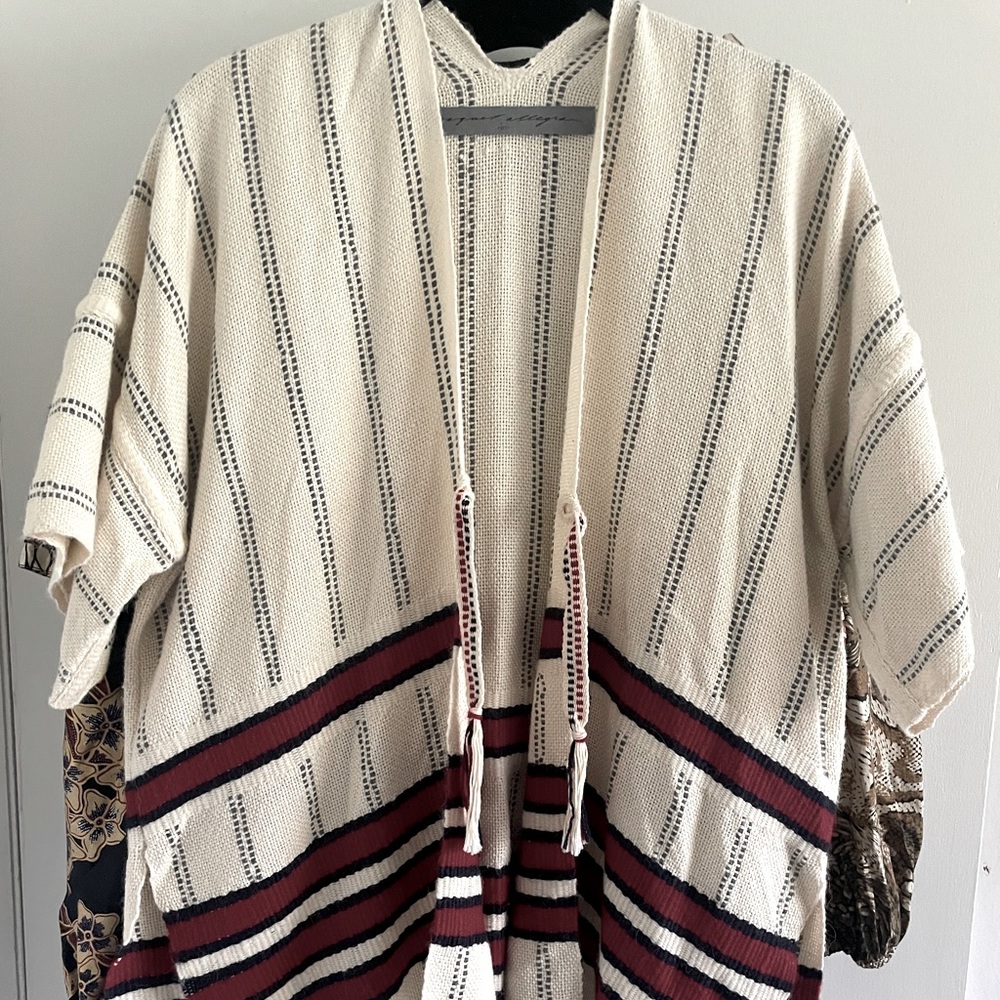 RAQUEL ALLEGRA Peruvian Cotton/Alpaca Blend Shawl Jacket 0/1 $359